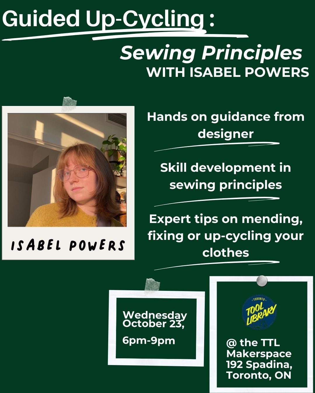 Guided Up-Cycling: Fundamental Sewing Principles with Isabel Powers